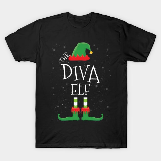DIVA Elf Family Matching Christmas Group Funny Gift T-Shirt by tabaojohnny